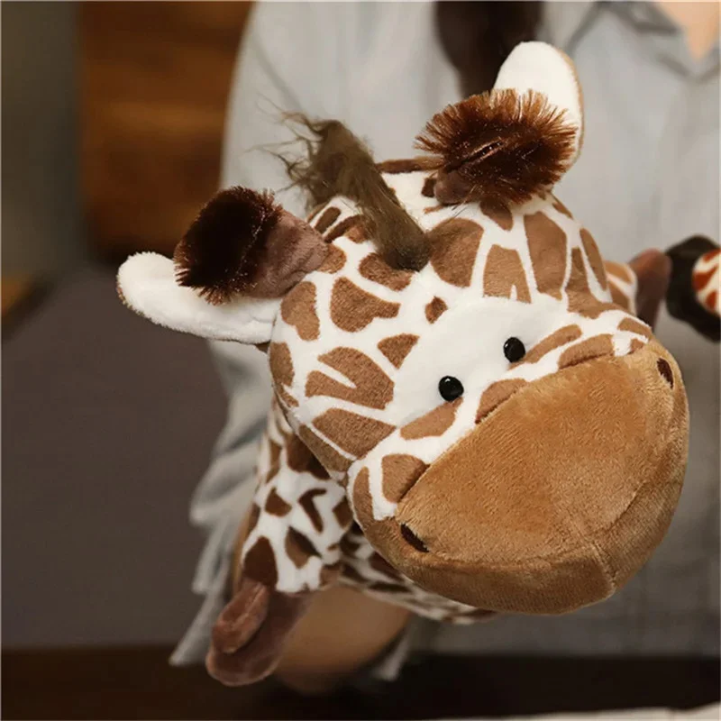 Animal main marionnette à doigt Kawaii poupée en peluche jouets éducatifs pour bébé Lion éléphant lapin singe girafe cochon peluches poupées en peluche