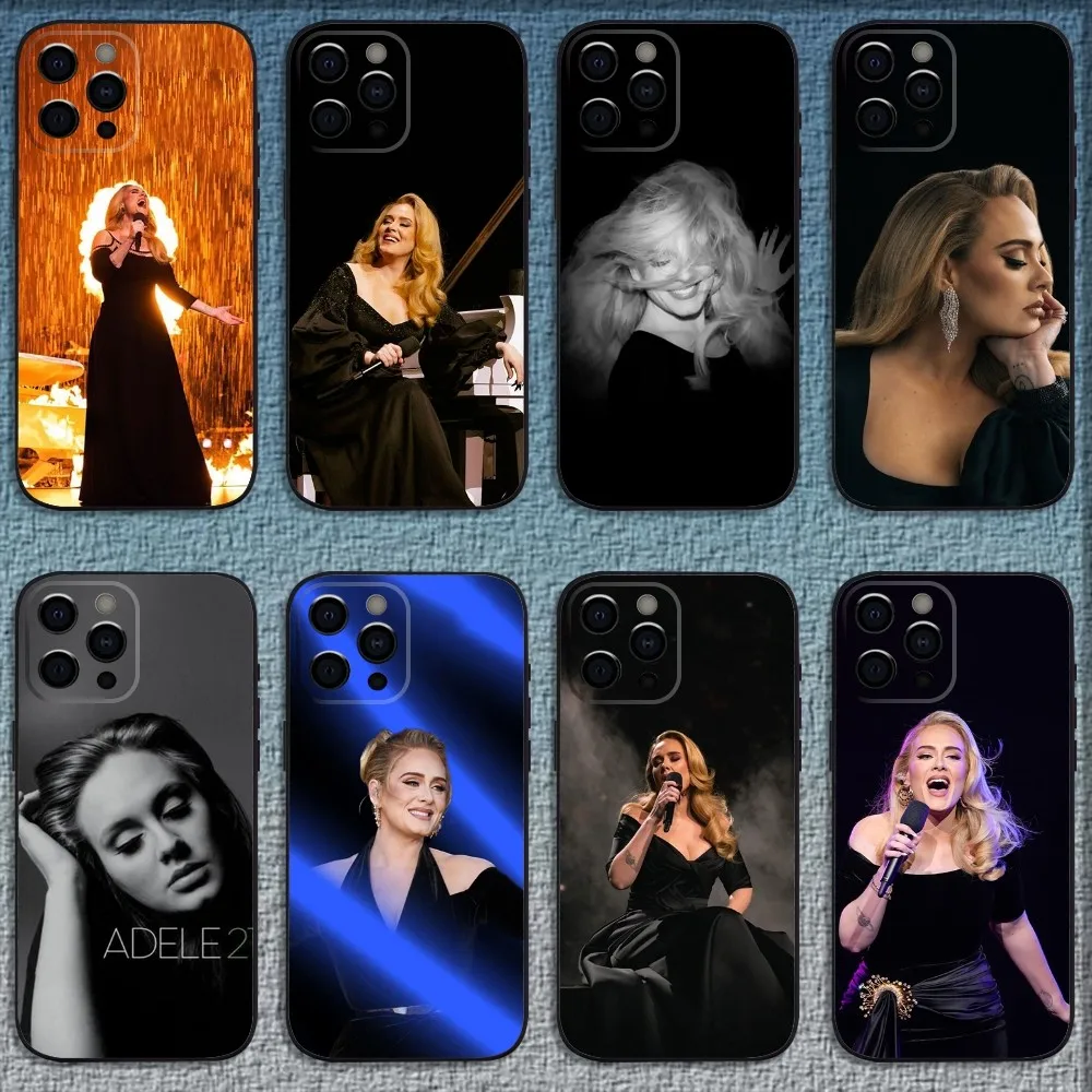 Singer A-Adele Phone Case For iPhone 16,15,14,13,12,11,Pro,X,XS,Max,XR,Plus,Mini Soft Black Cover