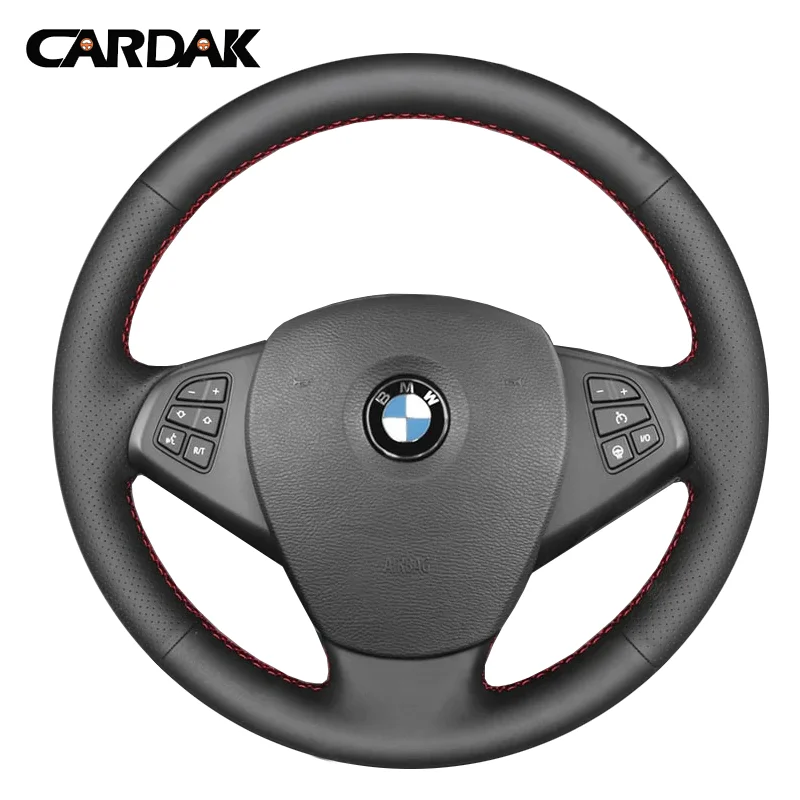 

Black Leather Hand-stitched Car Steering Wheel Cover For BMW X3 E83 2005 2006 2007 2008 2009 2010