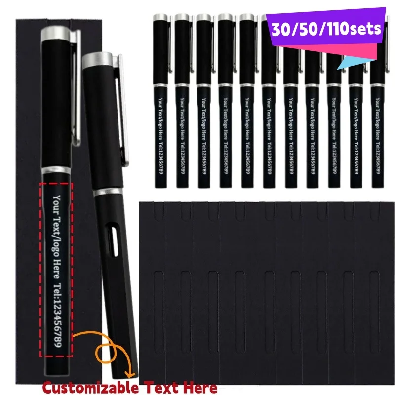 

Набор гелевых ручек (30/50/110 шт.) с возможностью индивидуализации, в картонной коробке, с пескоструйной обработкой, высококачественные канцелярские принадлежности для офиса