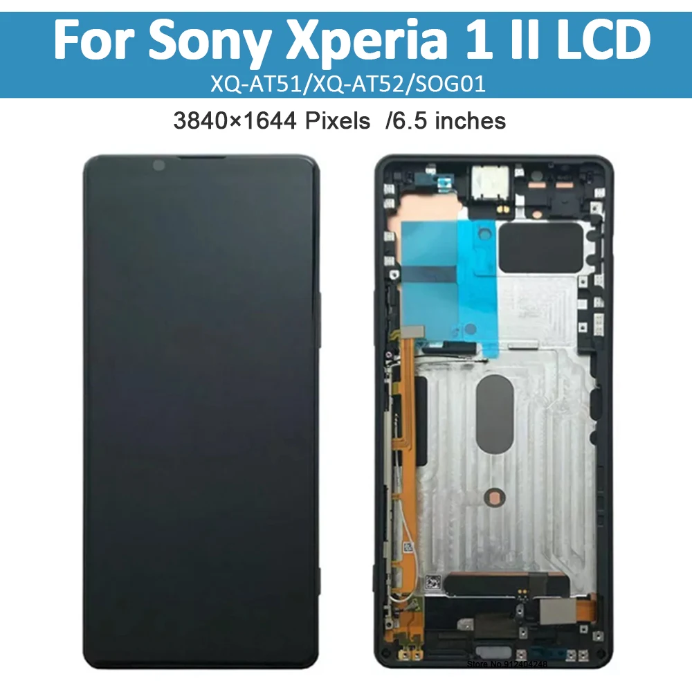 6.5\'\' original For Sony Xperia 1 II XQ-AT51 LCD display with frame touch screen digitizer Assembly For Sony X1 ii lcd display