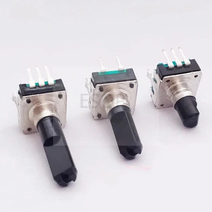 ZJC12 Vertical Type with Push Switch Half Shaft D Handle Stepless Rotary Encoder Pulse Frequency Converter Mixer Accessories