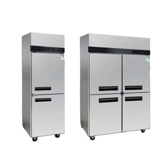 Commercial Single-Temperature Double-Temperature Stainless Steel Freezer Cabinet Automatic Defrost Deep Air Cooling Refrigerator