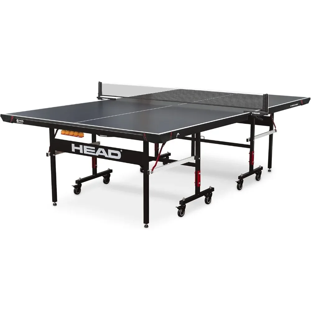 Indoor Table Tennis Table, Competition Grade Net Easy Set Up – Ping Pong Table with Playback Mode Table Tennis