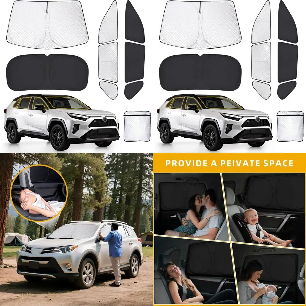 

Изготовленные на заказ автомобильные оконные шторы на Toyota RAV4 на 2019-2024 годы — полный комплект, затемняющие конфиденциальность, защита от ультрафиолета, теплозащита для кемпинга, Nappi