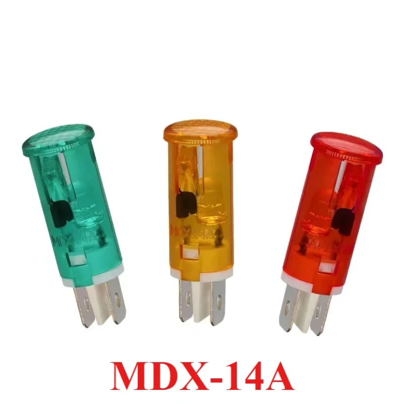 5/10/20Pcs/lot MDX-14A Guiding Signal Lamp Panel Mounting Neon Indicator Red Green Yellow Lights 220V Signal Lamp