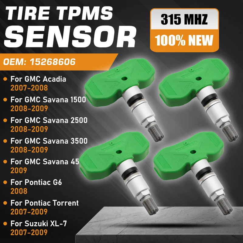 

For GMC Acadia 2007-2008 TPMS GMC Savana 2008-2009 Suzuki XL-7 Pontiac G6 2008 Pontiac Torrent 2007-2009 Tire Pressure Sensor