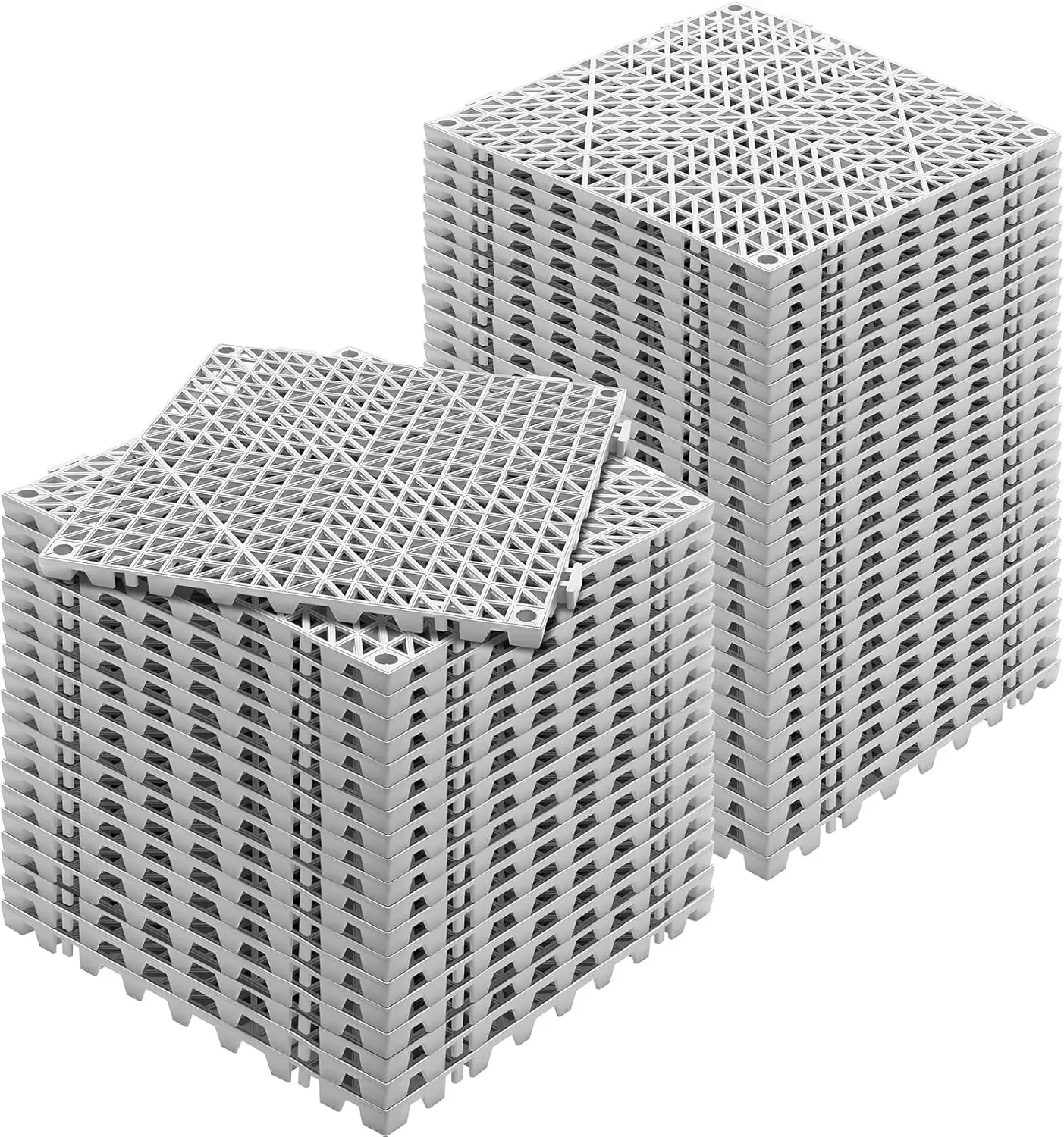 Interlocking Tile 50PCS Gray, Drainage Tiles 12