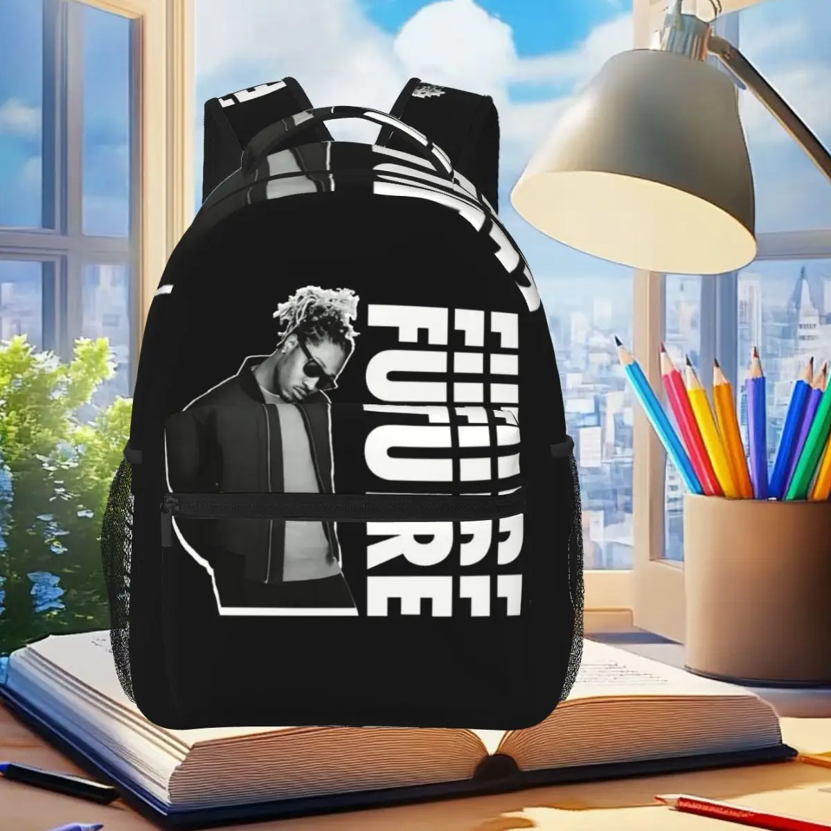 Cool Rapper Future Style Backpack Student Boys Girls BookBag Children School Bag Computer Shoulder Bags for Men Women