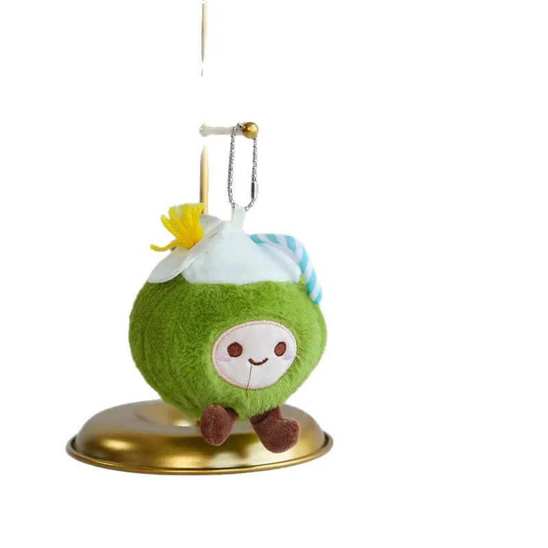 12CM Nuovo Mini Cocco Peluche Portachiavi Ciondolo Creativo Frutta Cocco Ornamento Borsa Fascino Decorazione Bambini Peluche Regalo