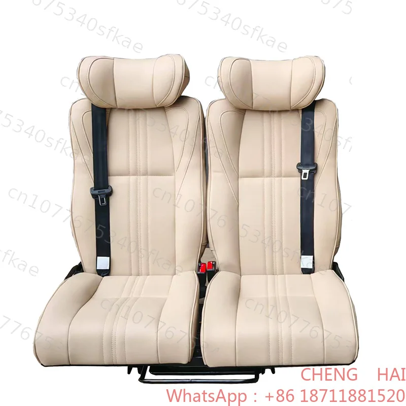 Customized CHENG HAI Two Swivel Single Leather Seats with Pull-Out Feature for Extra Room Sprinter Van Conversion Removable Jump