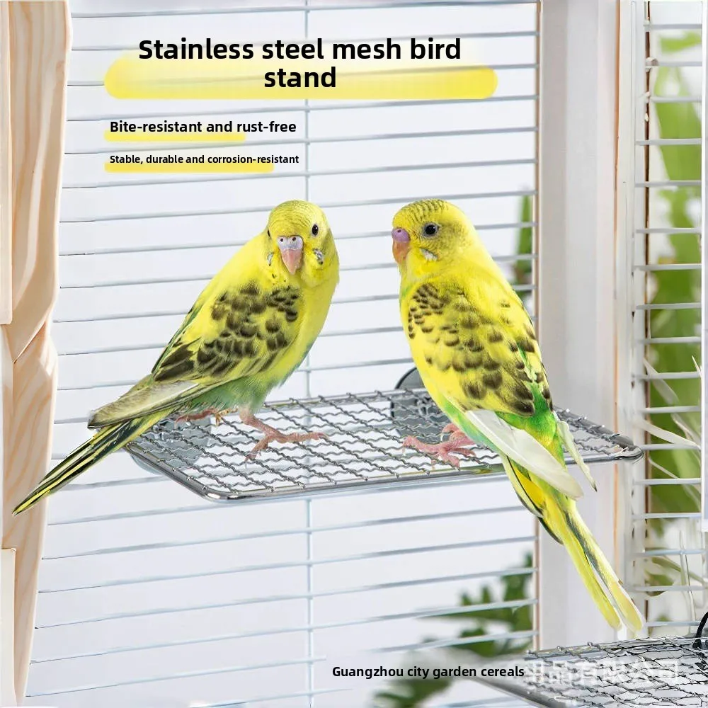 

Parrot Bird Toys Stainless Steel Platform Platform Jumping Platform Board Bird Supplies Play Pet Toys