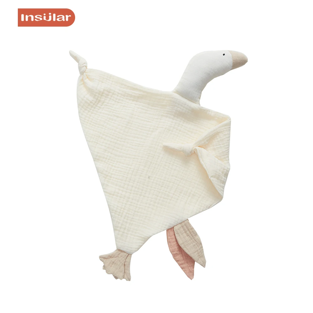 Kocyk z gazy dla noworodka, uspokajający, miękki, z organicznej bawełny, gąsienica, zabawka dla niemowląt, przytulanka, uroczy muślinowy kocyk bezpieczeństwa.