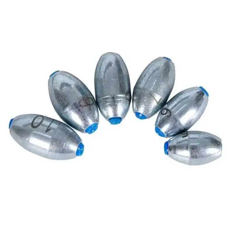 30pcs//box Alloy Hollow Olive Fishing Sinkers Set 4g 6g 8g 10g 12g Fishing Weights Fishing Accessories for Saltwater Freshwater