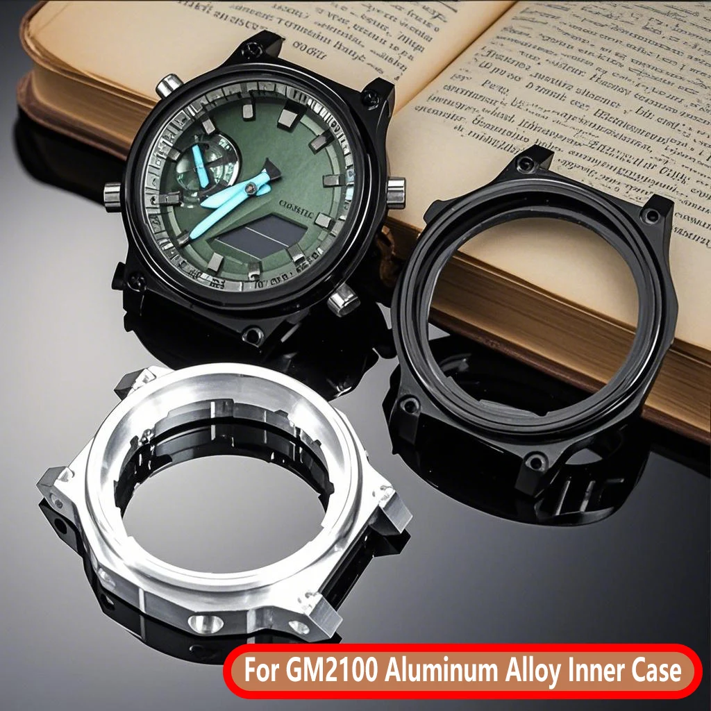

For Casio G-SHOCK GM-2100 Metal Octagonal Modified Aluminum Alloy Inner Case Watch Movement Case Men Metal Accessories With Tool
