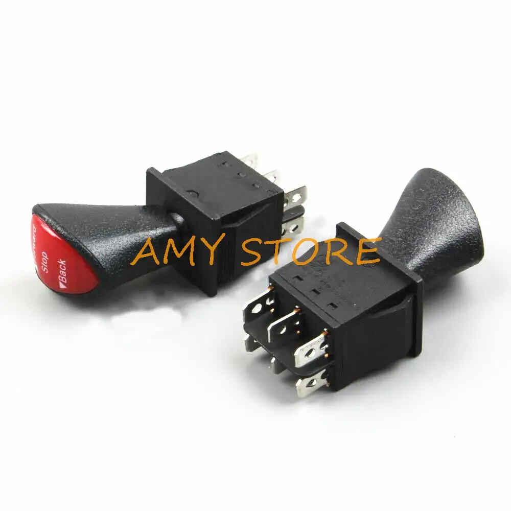 Forward-Stop-Back DPDT 6Pin Latching Slide Rocker Switch AC 250V 16A AC 125V 20A Black KCD4-604-6P 31x25mm Remote