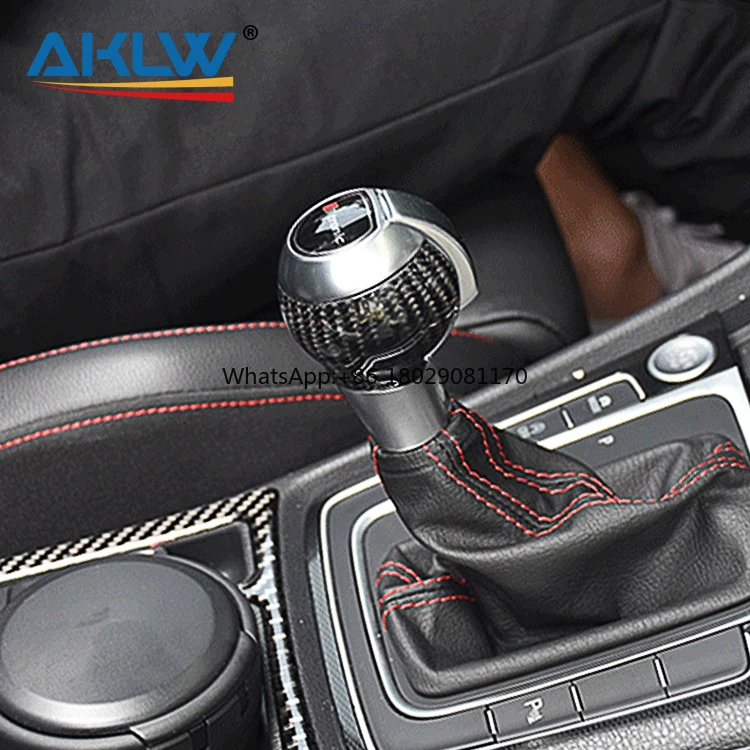 Fit for Audi A3 Q3 TTRS RSQ3 Real Carbon Fiber interior Accessories Gear Shift Knob Head Trim Cover Protection