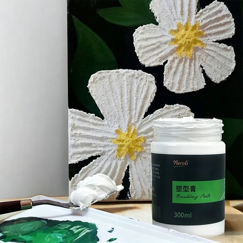 300ML Quartz‑Sand Acrylic Modeling Paste Fast‑Drying 3D Texture Thickening Medium for Texture Painting Sculpture DIY Painting