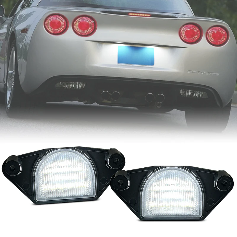 2Pcs For Pontiac Aztek Grand Prix Firebird Sunbird J2000 LeMans Oldsmobile Cutlass White LED Number License Plate Light