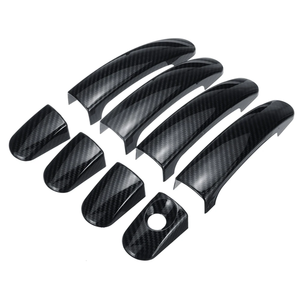 8 PCS Car ABS Carbon Fiber 4 Door Handle Covers for Ford Focus Escape Kuga Ranger 2013 2014 2015 2016 2017 2018