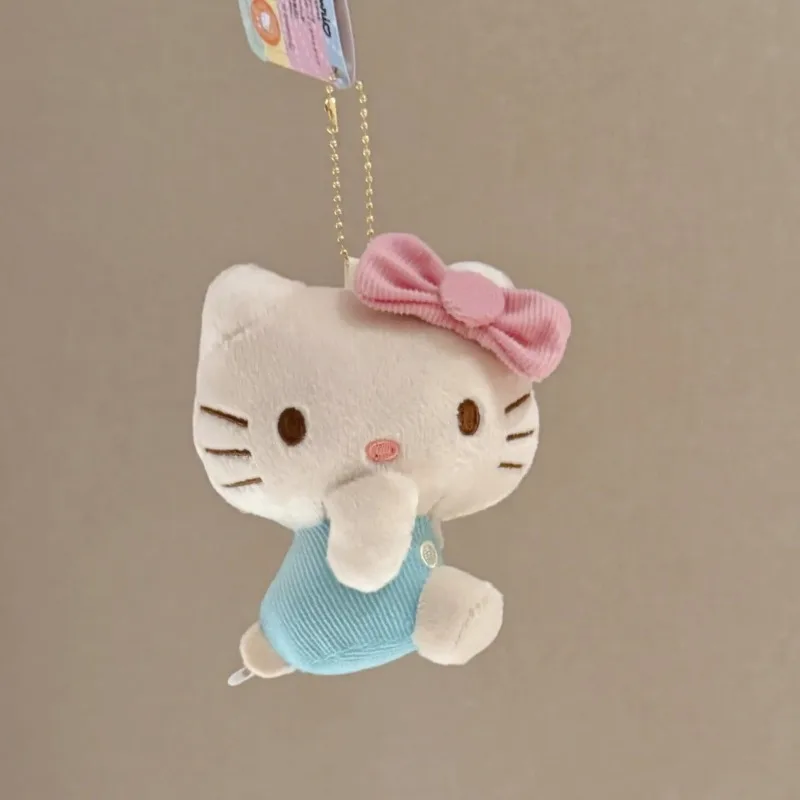 

Kawaii Hello Kitty 50th Anniversary Limited Series Plush Doll Keychain Mint Mambo Black Skin Side Sitting Fashion Backpack Charm