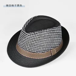 Straw Hat Top Hat For Men and Women Summer Outing Sunblock Shade Roll Brimmed Beach Hat Mesh Straw Hat