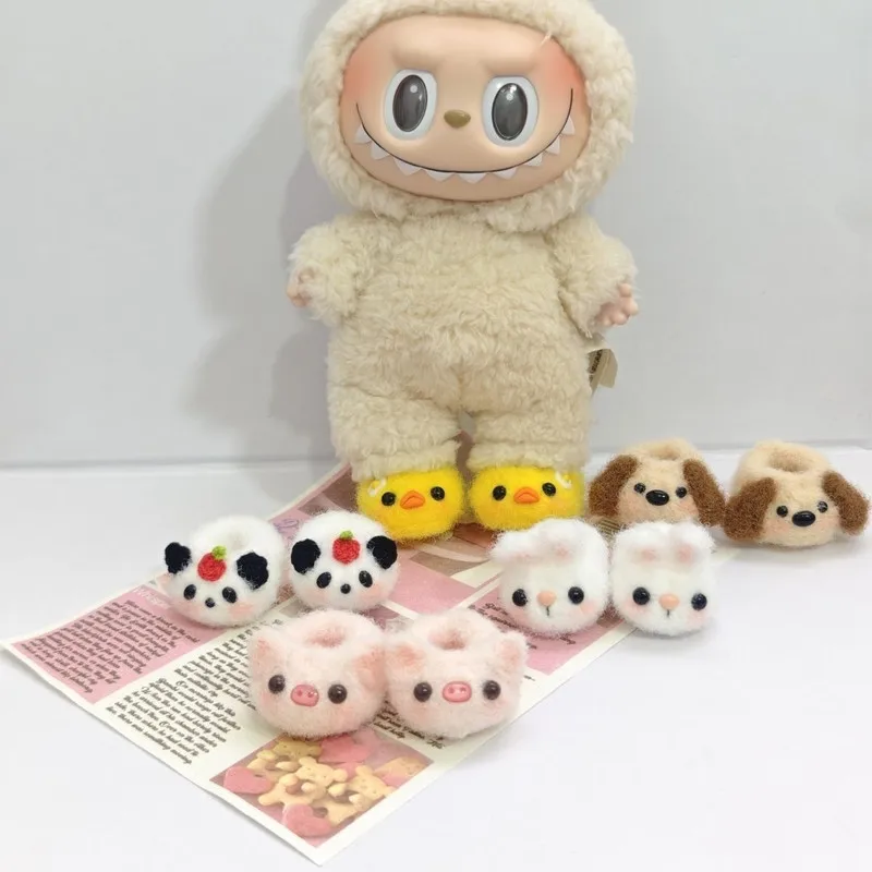 Gehaakte poppenschoenen Vervangingsschoenen voor Labubu Leuke cartoonkonijntje voor Labubu-serie 1/2/3