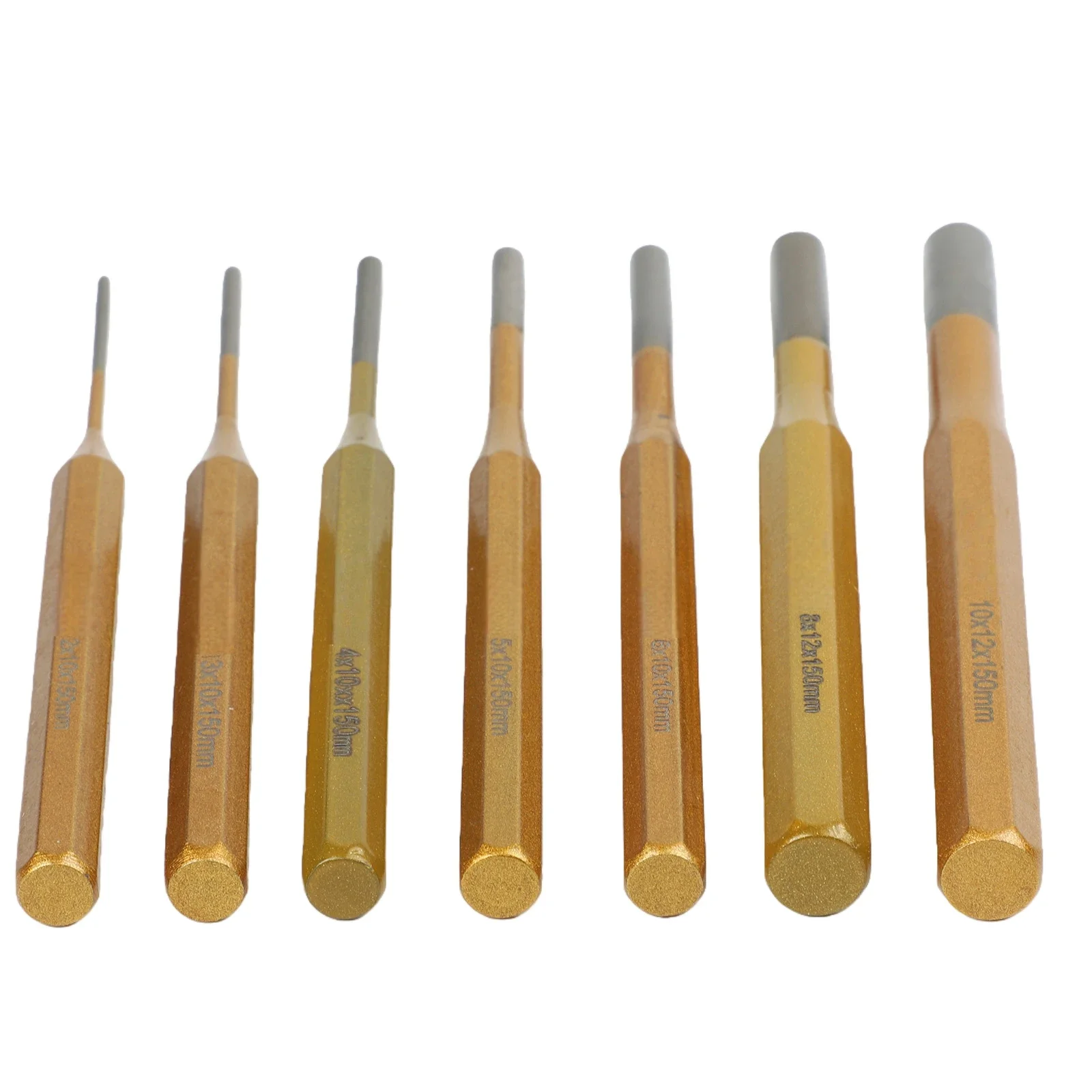 7PCS 210mm Heavy Duty Roll Pin Punch Set Alloy Steel for Industrial Maintenance Precise Marking and Watch Repair Work