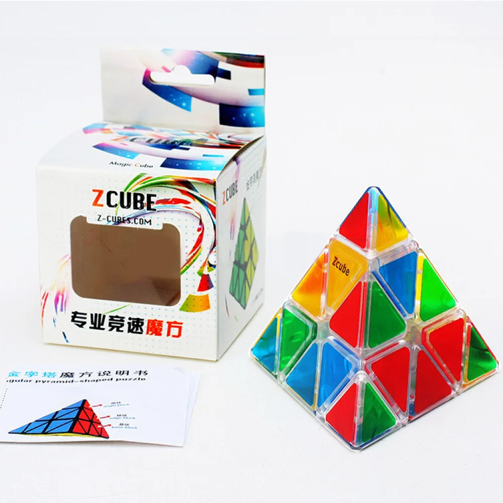 Driehoekige Magie Z Kubus Transparant 3*3*3 Pyraminx Piraminx Pyramide Stickerloze Piramid Hongaars Puzle Speciaal Gekleurde Piramix