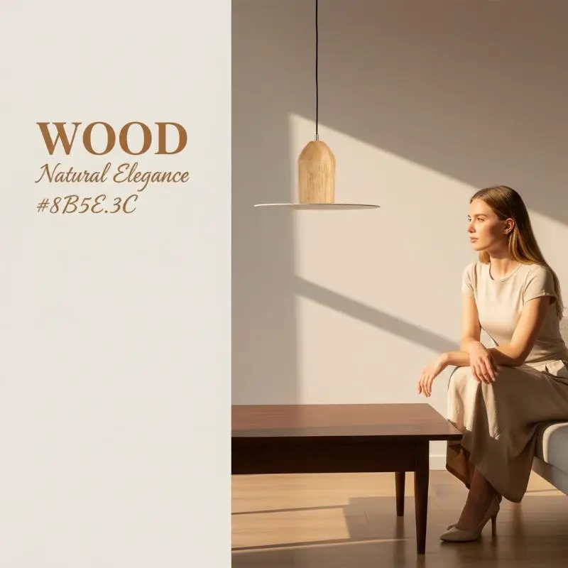 Chandelier Wooden Lamp Holder with E27 Socket for Ceiling Pendant Lights Simple Modern Lighting for Dining Room