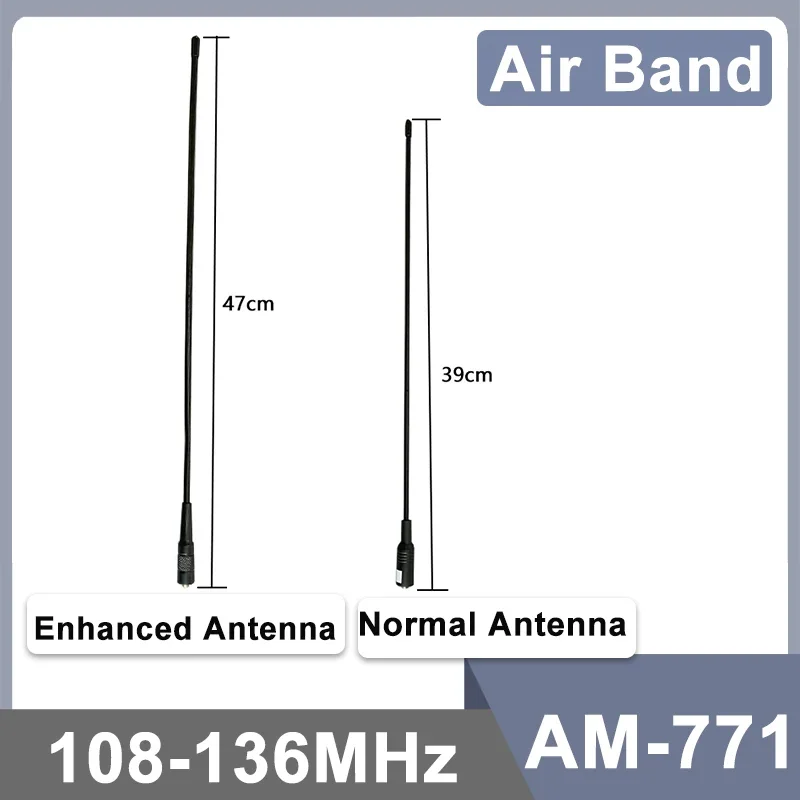 AM-771 Antenna Air Band 108-136Mhz For Quansheng UVK5 UVK6 UV5R Plus Baofeng UVK5M Radtel Rt-490 Rt-68 4b Rt-830 Walkie Talkies