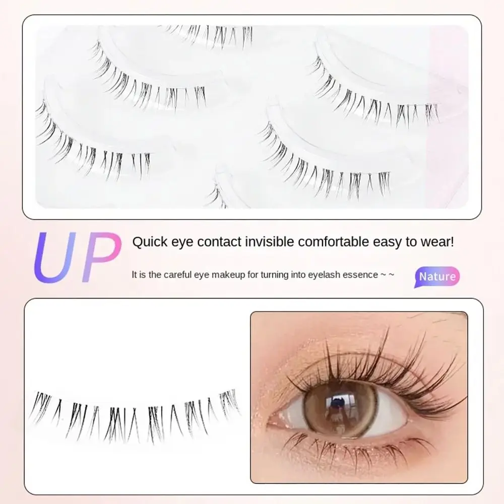 5PAIRS Transparent Stems Lower False Lashes Soft Simulation Whole Pair Eye Makup Tool One-piece Fake Lashes Beauty