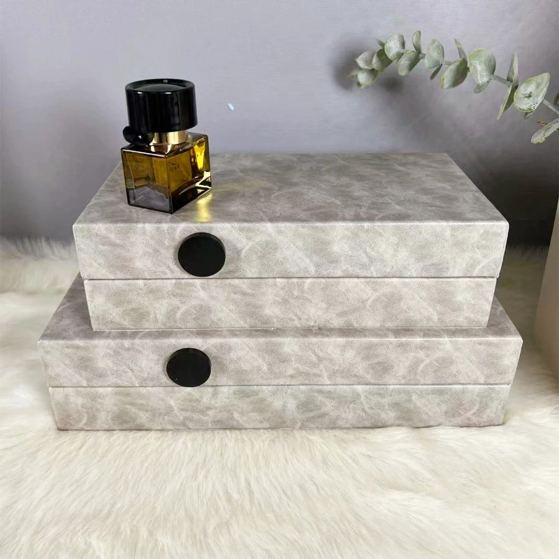 

Leather Jewelry Box Large Minimalist Necklaces Storage Boxe Earrings Ring Bracelet Display Case Jewellery Organizer Supplies