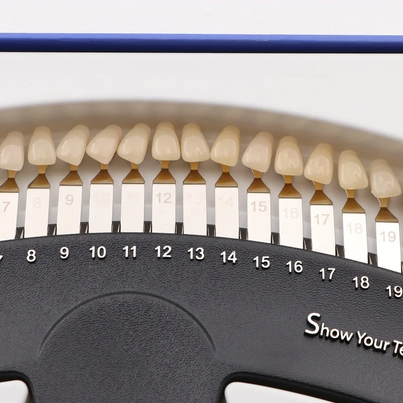 

Professional Labs Tooths Bleachings Shade Chart Board 27 Colors Comparators Porcelains Teeths Shade Guide