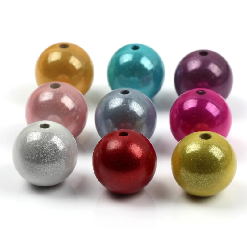 OlingArt 20mm 9Pcs Mixed Color 3D Illusion Miracle Acrylic Spacer Bead Bubblegum Fantasy DIY Choker Necklace Jewelry Making