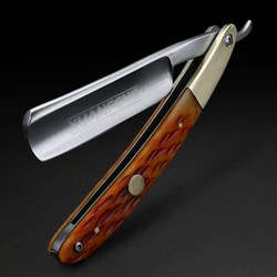 Osso Handle Folding Razor Aço Duro Alta Dureza Sharp Straight Edge Razor Men's Razor