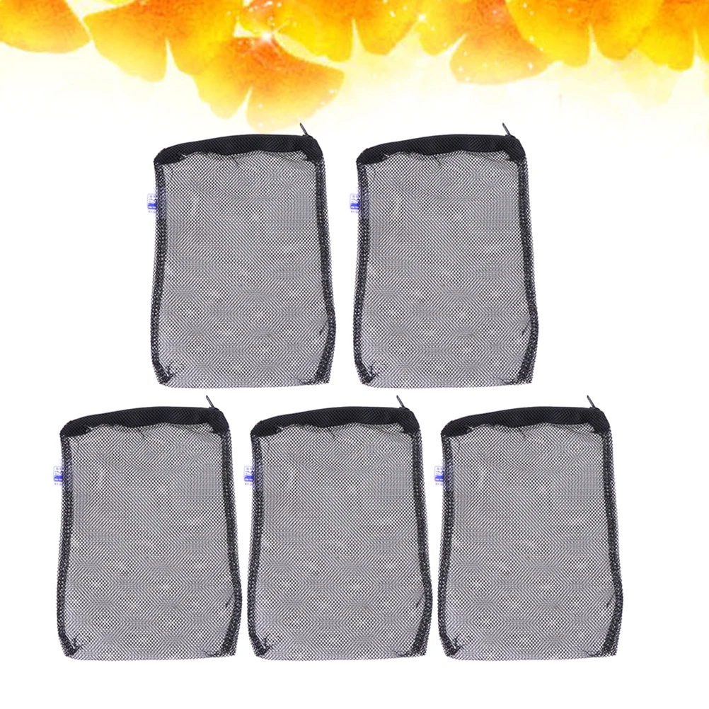 

5 Pcs Filter Media Bag Mesh Bags Aquarium Net Small Fish Black Fine Material for