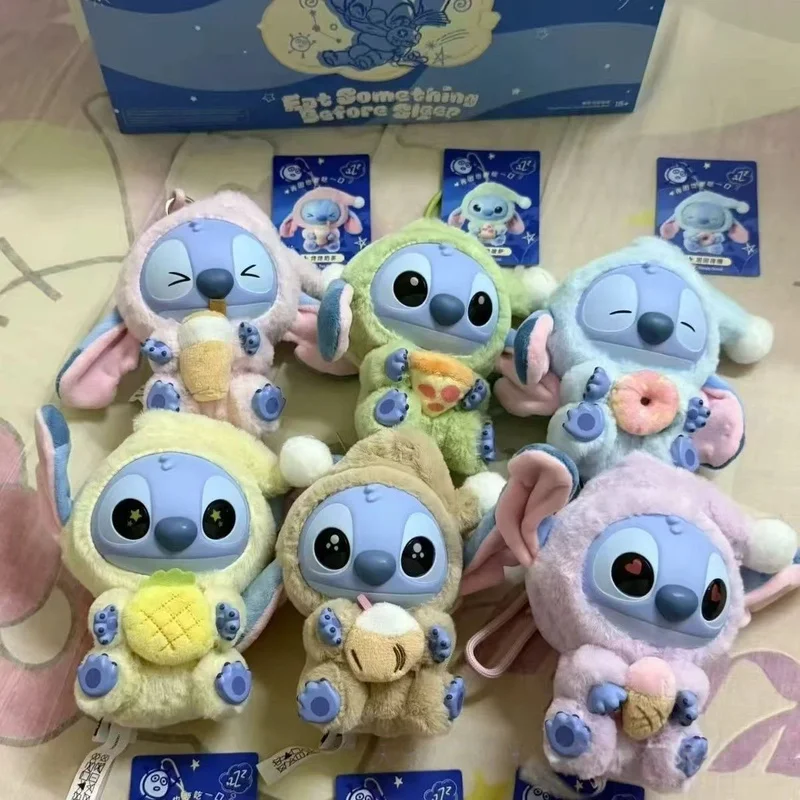 Disney Stitch No matter how tired  he still wants to take a bite Series of plush vinyl plush toys cute backpacks pendants
