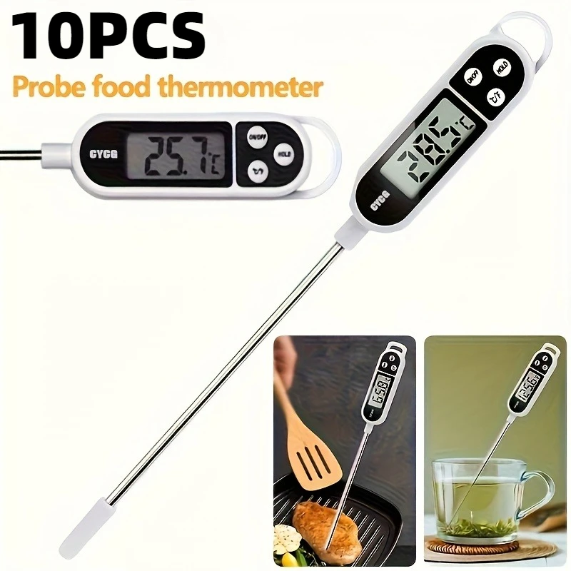 Food Thermometer TP300 Digital Kitchen Water Oil Thermometer LCD Display Temperature Probe for Cooking Grilling BBQ Candy Milk
