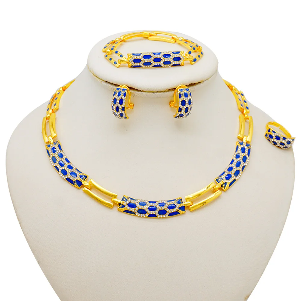 

24K Gold Set | Vine - wrapped with emeralds, beaded bracelet, inlaid ring, vintage mystery