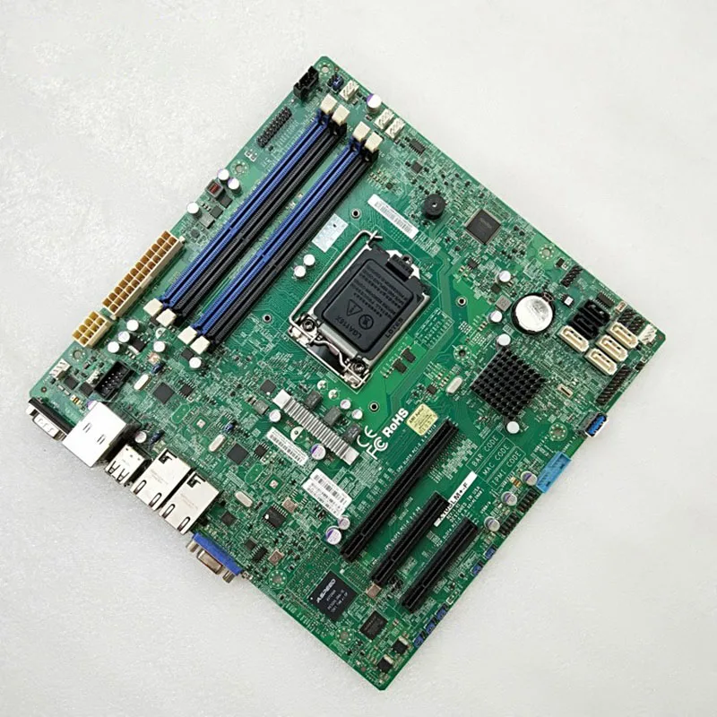 For Supermicro Server MicroATX Motherboard 1150 C224 Support E3-1200 v3/v4 DDR3 PCI-E 3.0 X10SLM+-F