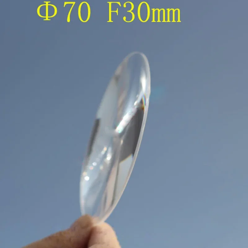 1pc Diameter 70mm Fresnel Lens Round Plastic Fresnel Condensing Lens 3x Plane Magnifier Solar Concentrator Lens Optical Glass