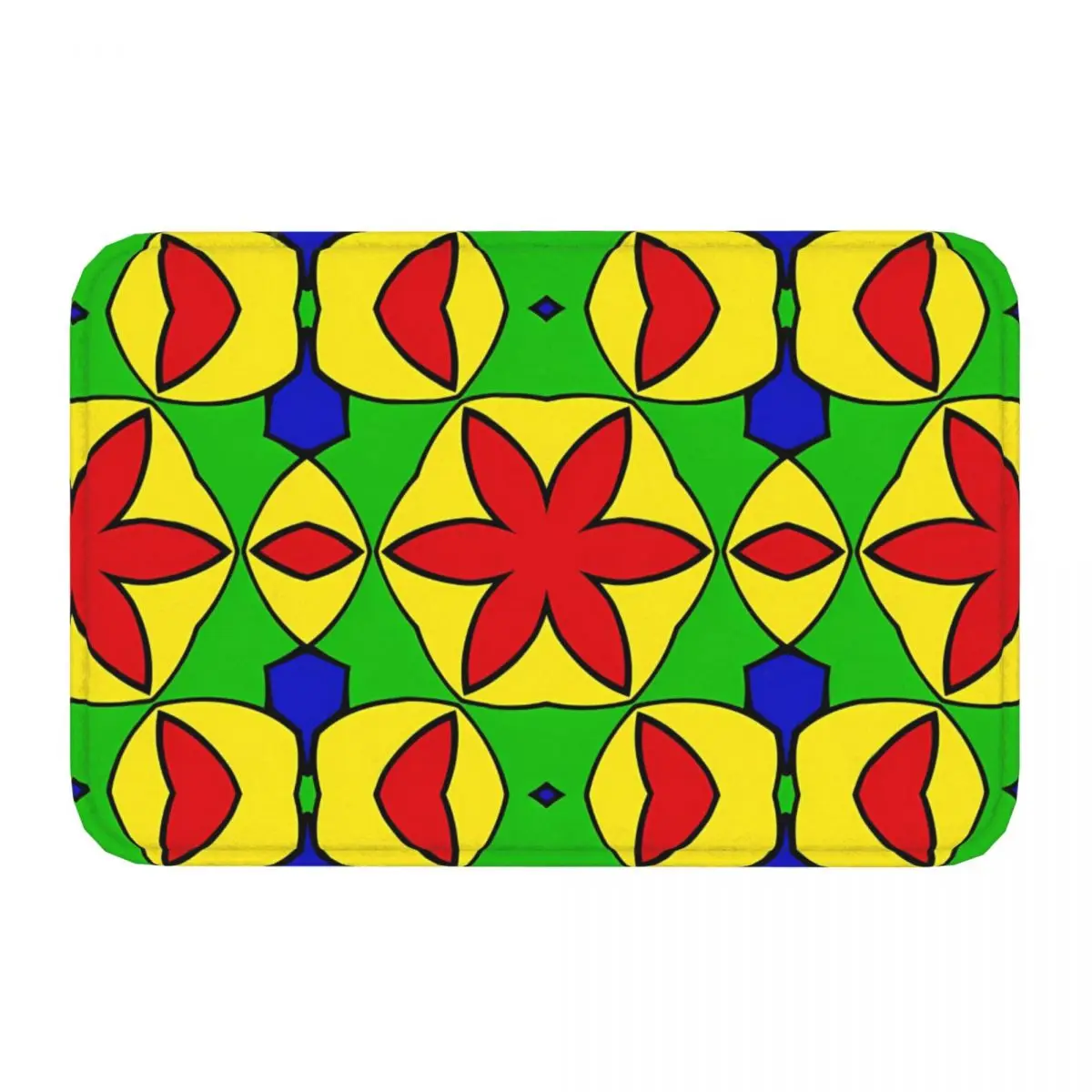 Pop Art Floral Pattern Graphic Design Non-slip Rug Doormat Kitchen Mat Hallway Carpet Bedroom Decor