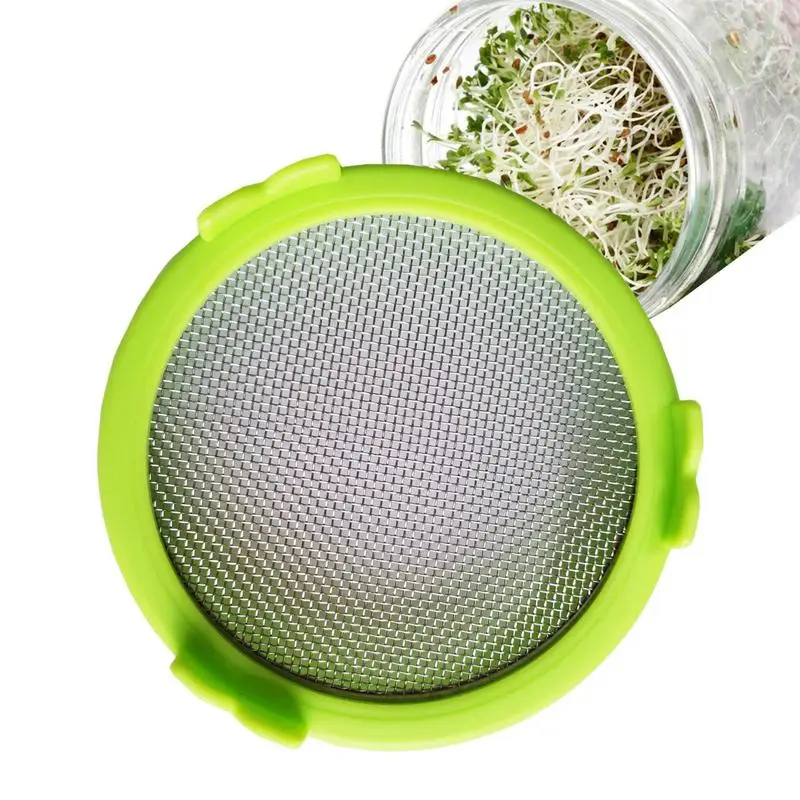 Sprouting Jar Kit Seed Sprouting Mason Jars With Stainless Steel Strainer Lids Bean Sprouts Growing Kit For Seeds Broccoli Beans