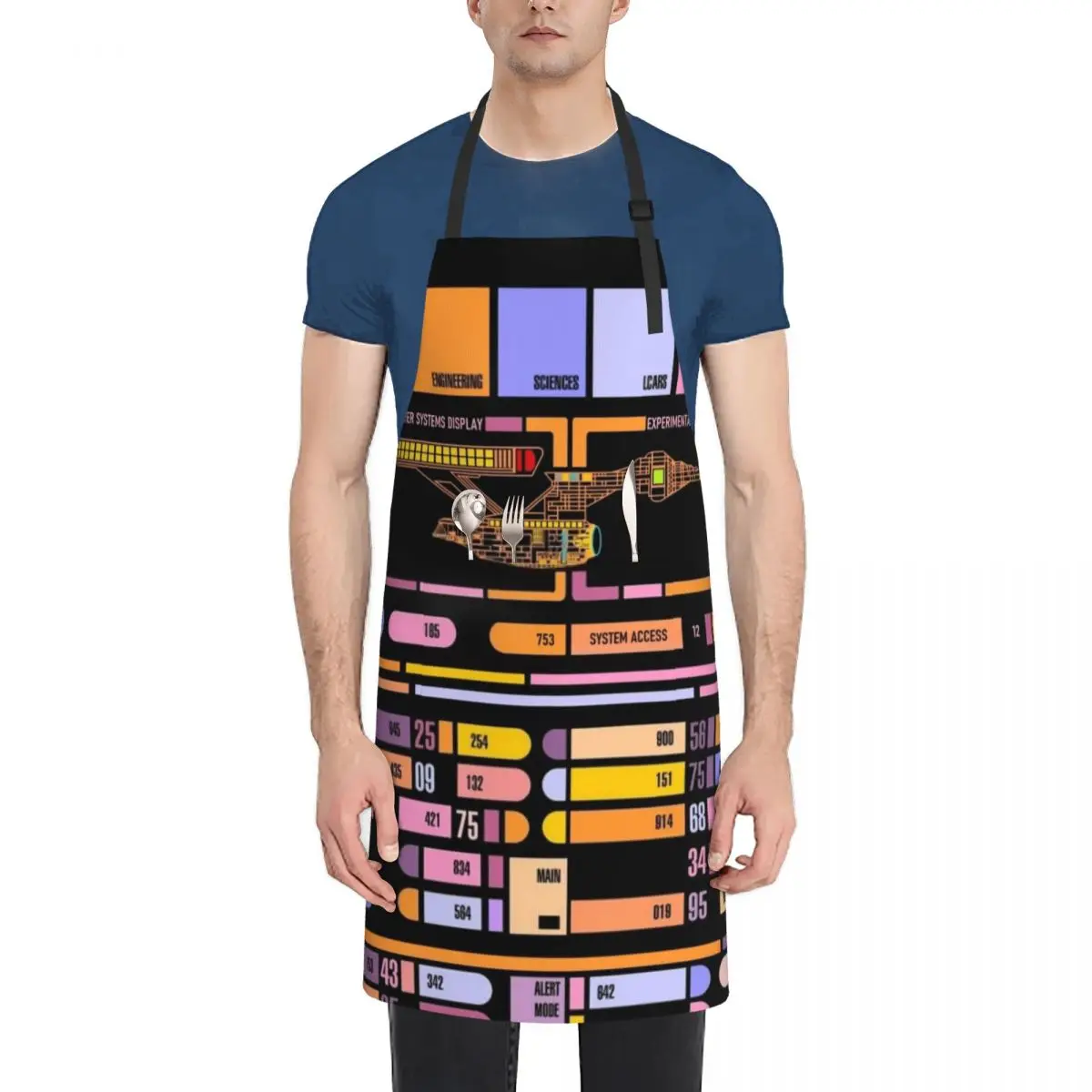 

TNG Interface Space Future Control Panel Apron work gowns for women cleaning Funny chef for man kindergarten teacher Apron