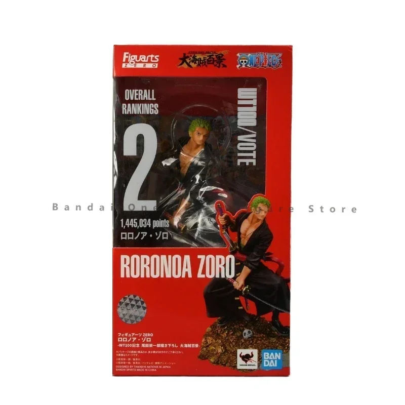 In Stock Original Bandai Figuarts ZERO One Piece Zoro Action Figure ภาพเคลื่อนไหวของเล่นของขวัญสะสมงานอดิเรกอะนิเมะของแท้