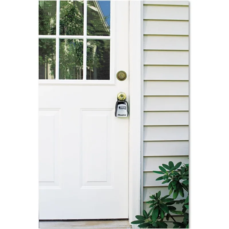 마스터 락 키 락 박스, 집 열쇠용 야외 락 박스, 휴대용 조합 락박스 재설정 가능한 코드, 5400EC, 블랙