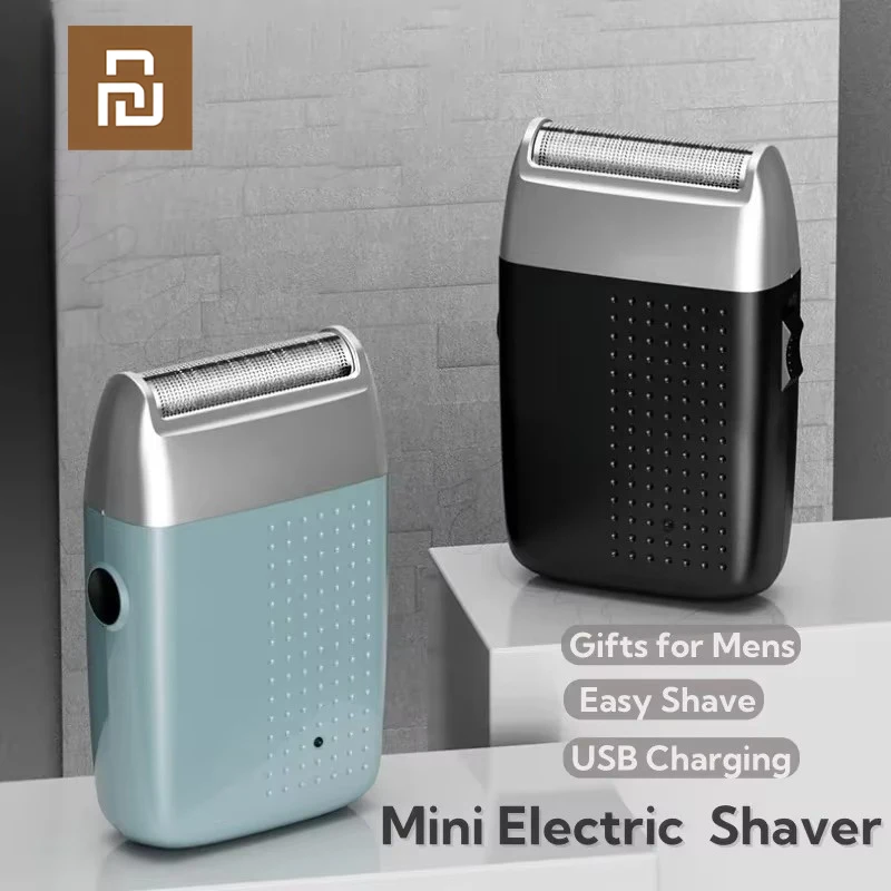 Afeitadora eléctrica YOUPIN para hombres, recortadora de barba, cortadora de pelo portátil, máquina de afeitar recargable para Barba, Motor potente