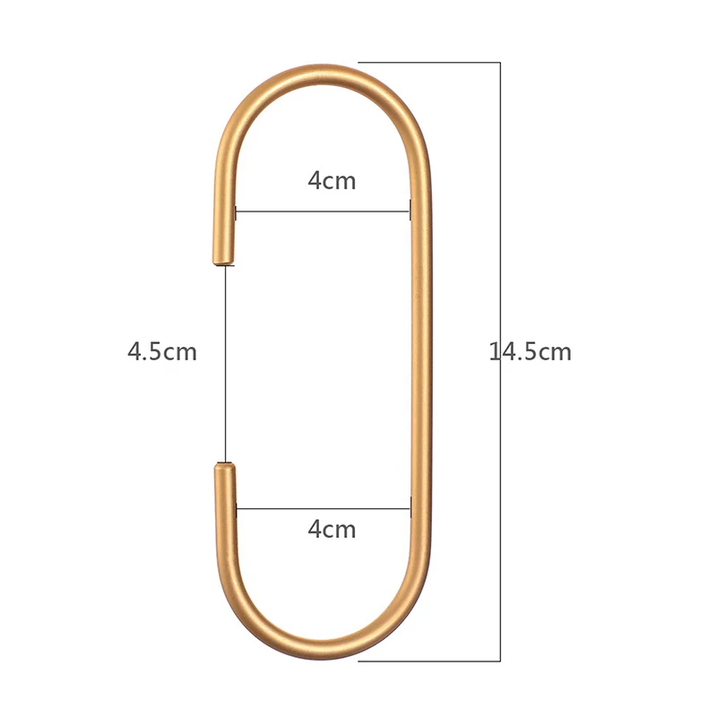 5pcs For Clothes Bags Hats,closet Organizer System C Shape Hooks For Closet,Gold/Silver Multi-functional Hanging Metal Hook