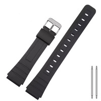 16mm 18mm Silicone Watch Strap for Casio W800H SGW400 F91W F84 F105/108 A158/168 AE1200/1300 Band PU Resin Bracelet